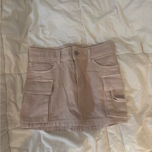 Tan cargo Mini Skirt